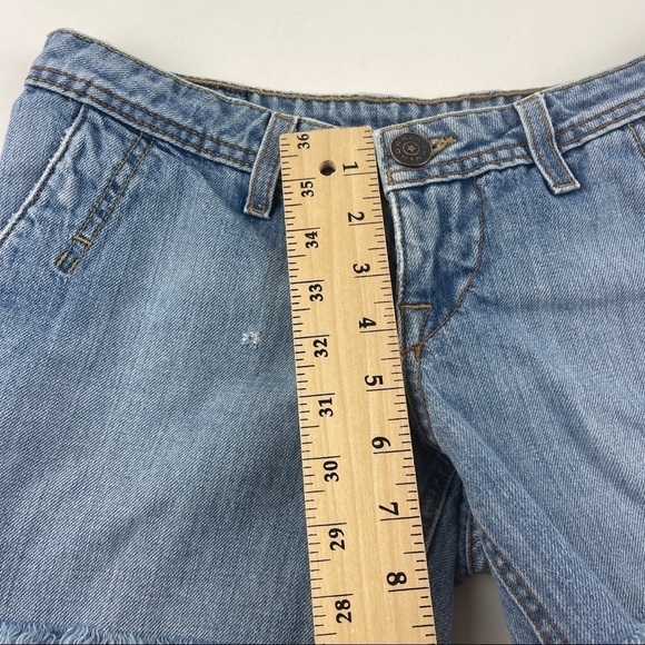 Horn Jeans Shorts Womens Size 26 Blue Denim Distressed Cut Off Californication - Picture 7 of 10